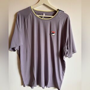 Fila Men’s Tennis/Pickleball Shirt. XL. Lavender/Gray